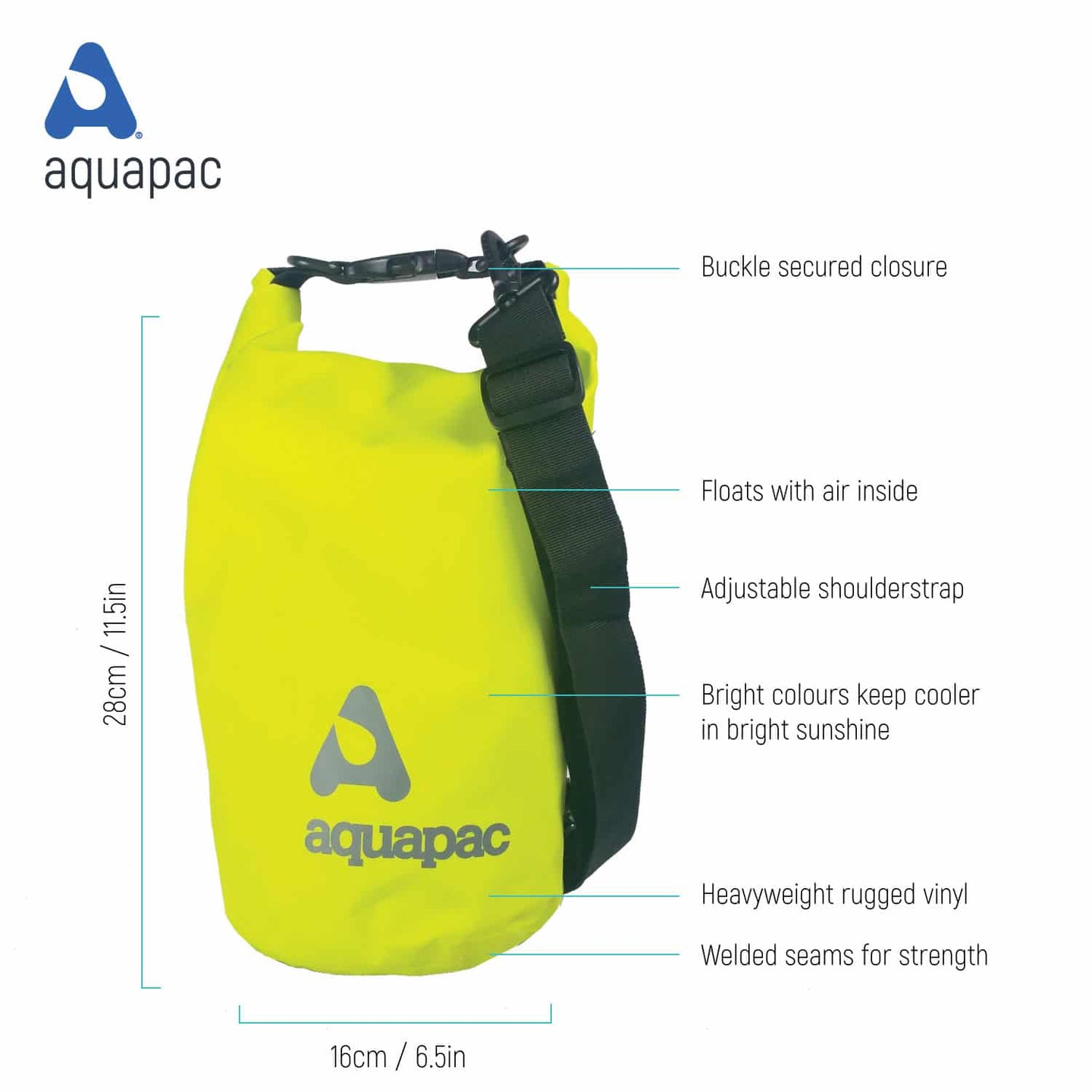 7L Heavyweight Waterproof Drybag With Shoulder Strap - Aquapac