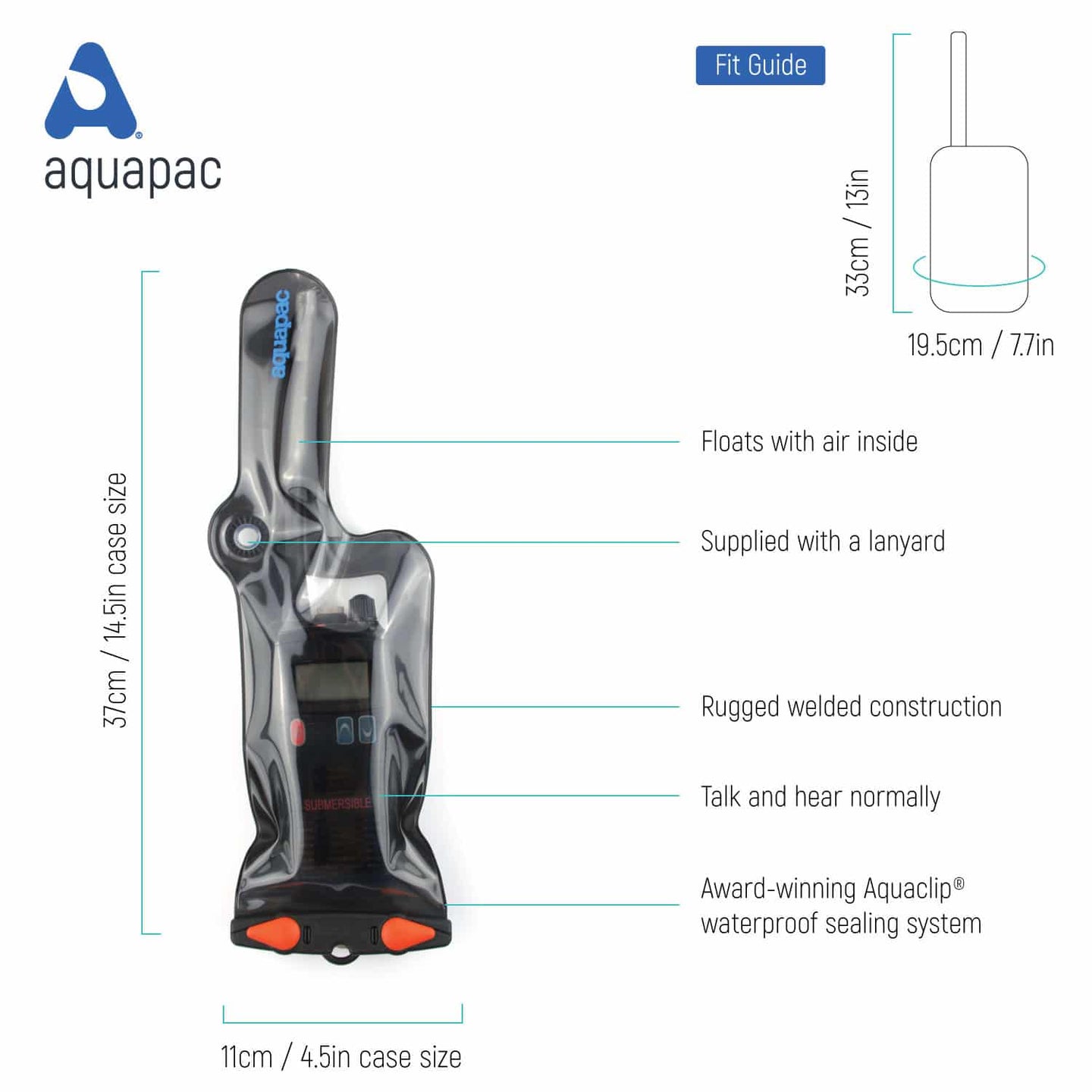 Small Waterproof VHF Radio Case - Aquapac