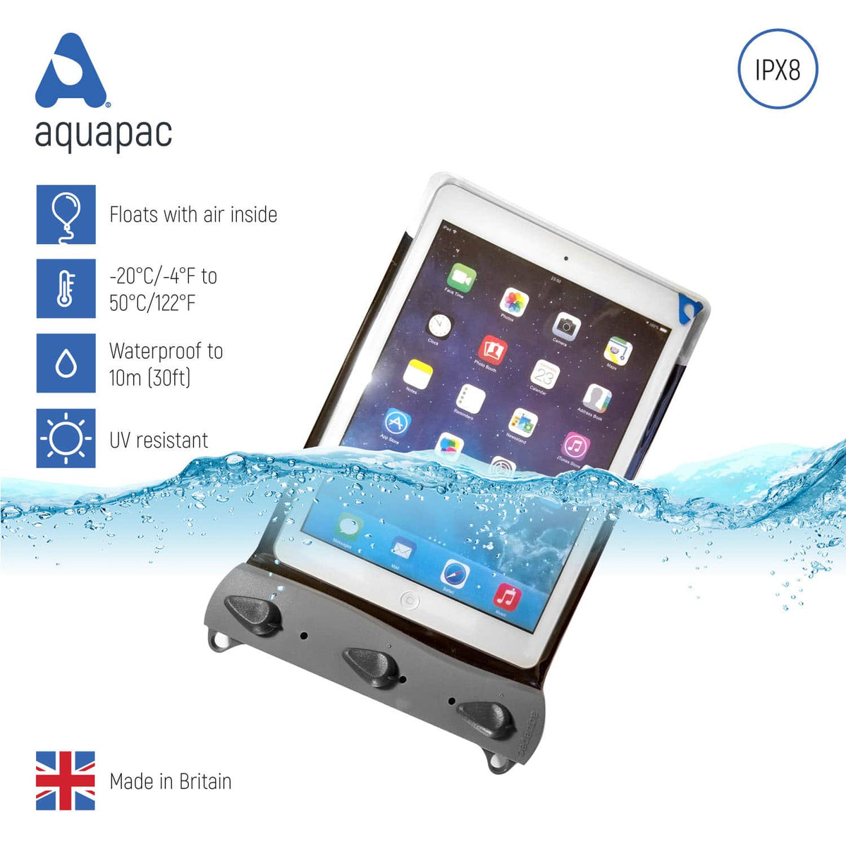Waterproof Foam Backed Case for tablets with 9-10.5” screens - Aquapac