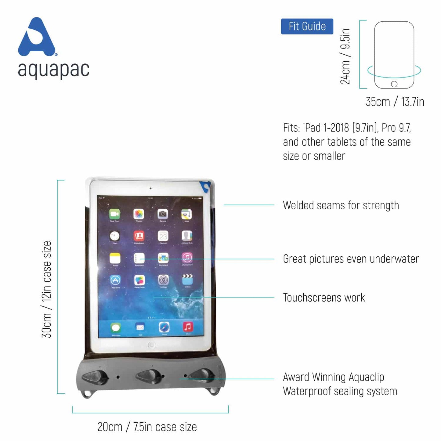 Waterproof Foam Backed Case for tablets with 9-10.5” screens - Aquapac