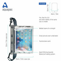 Waterproof Landscape Case with Impact Foam Protection for Tablets with 10.6”-12.9” screens - Aquapac