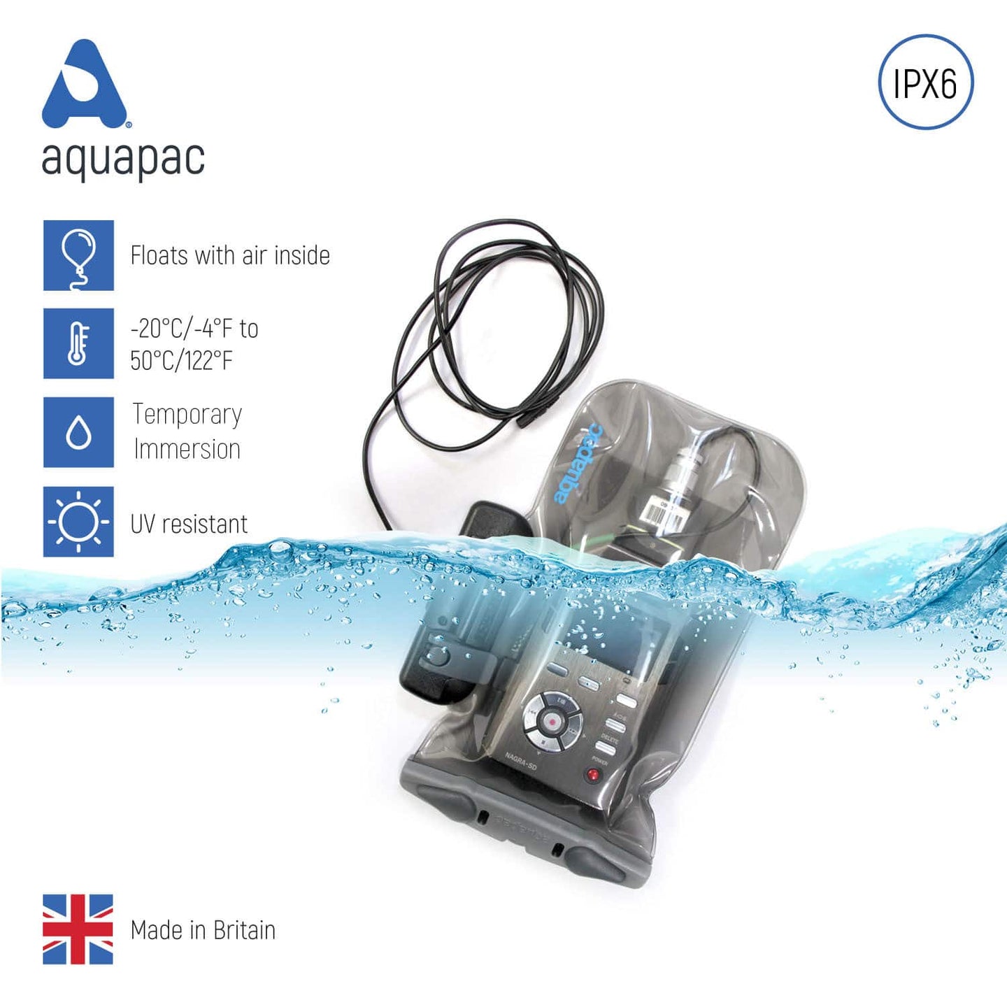 Waterproof Radio Microphone Case - Medium - Aquapac